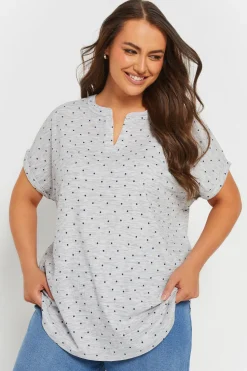 Dot Print Textured Top