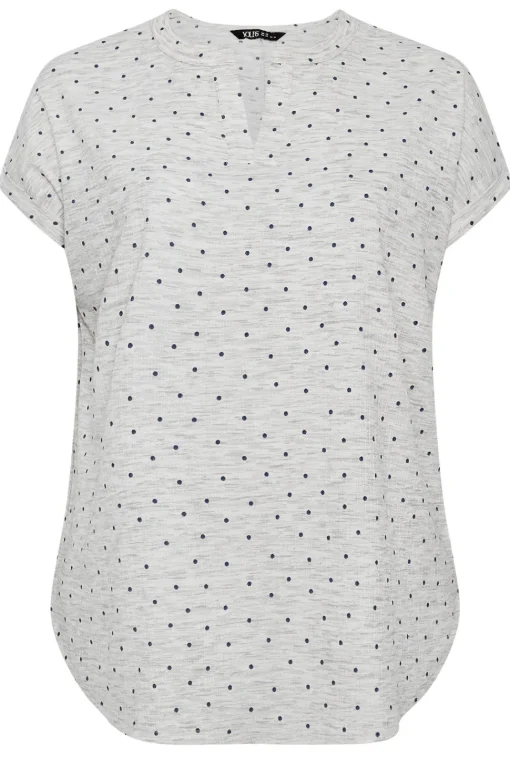 Dot Print Textured Top
