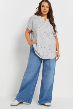 Dot Print Textured Top