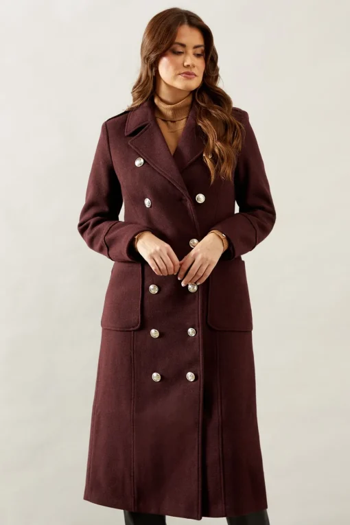 Double Breasted Military Coat