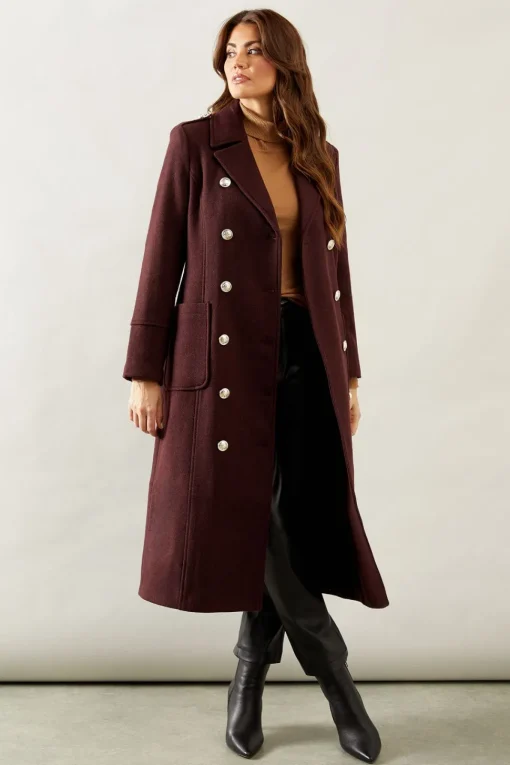 Double Breasted Military Coat