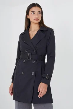 Double Breasted Short Trench Coat
