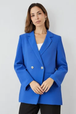 Double Button Relaxed Blazer