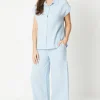 Double Gauze Wide Leg Trouser