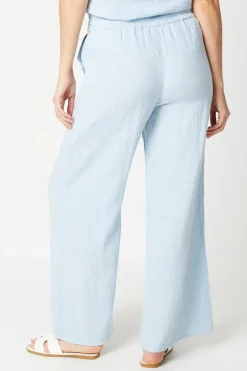 Double Gauze Wide Leg Trouser