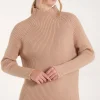 Double Hem Detail High Neck Jumper