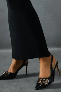 Double Strap Buckle Heels