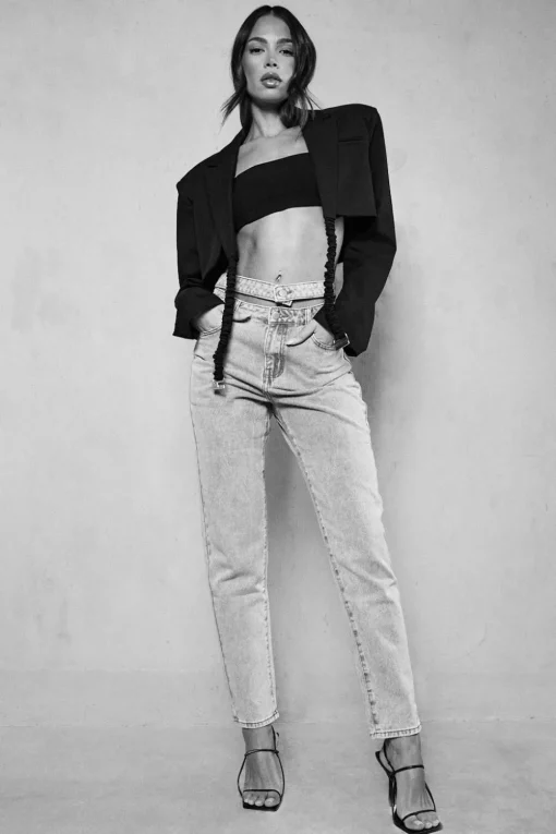 Double Waist Mom Jeans