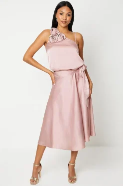Drape Satin Wrap Skirt