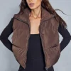 Drawstring Detail Cropped Gilet