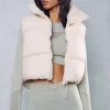 Drawstring Detail Cropped Gilet