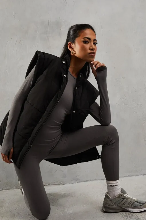 Drop Shoulder Padded Gilet