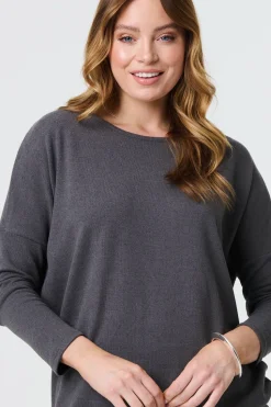 Drop Shoulder Relaxed Knit Top