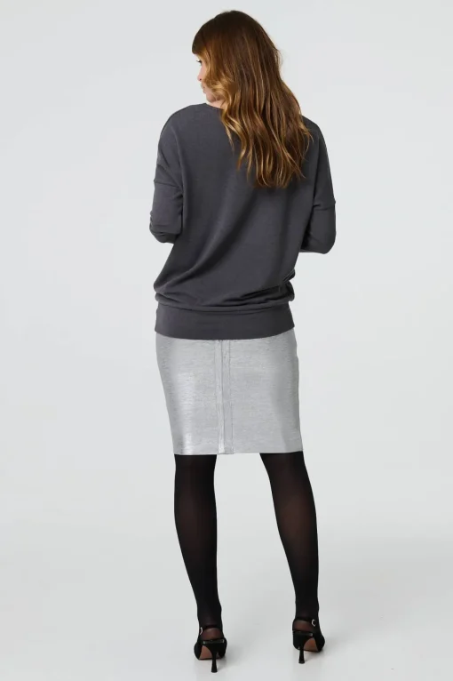 Drop Shoulder Relaxed Knit Top