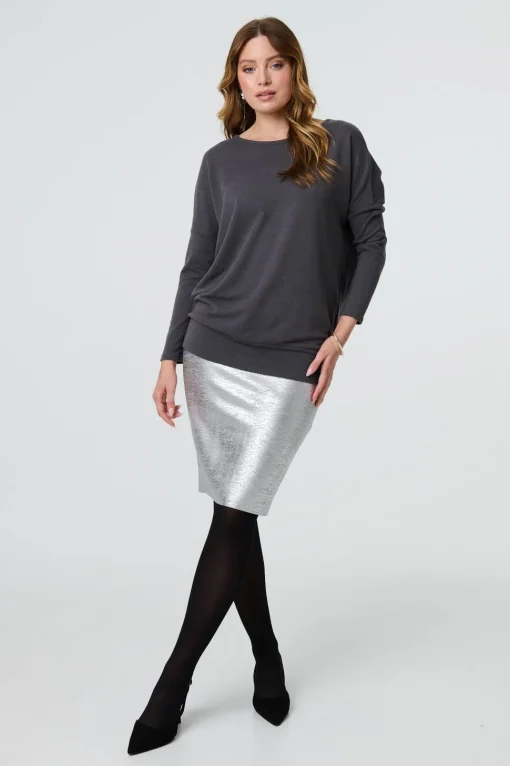 Drop Shoulder Relaxed Knit Top