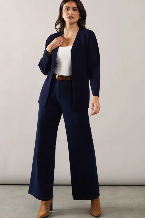 Edge to edge knitted cardigan