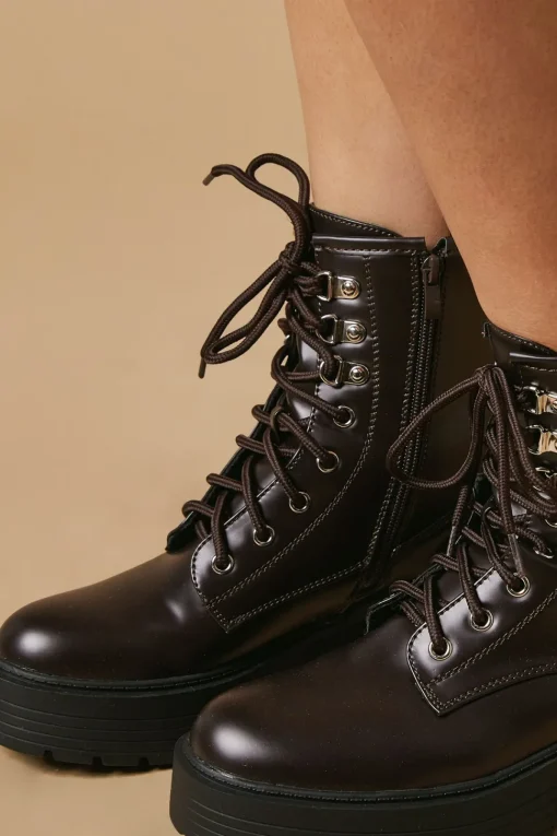 Effie Chunky Lace Up Ankle Boot