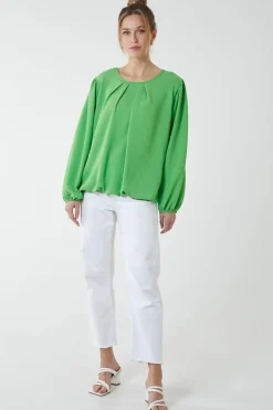 Elasticated Blouson Hem Blouse