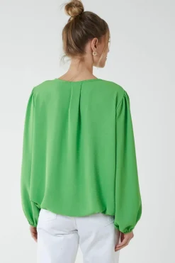 Elasticated Blouson Hem Blouse