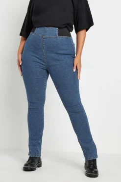 Elasticated Insert Split Hem Jeggings