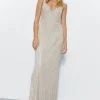 Embellished Maxi Slip Dress