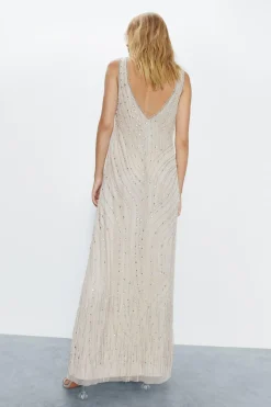 Embellished Maxi Slip Dress