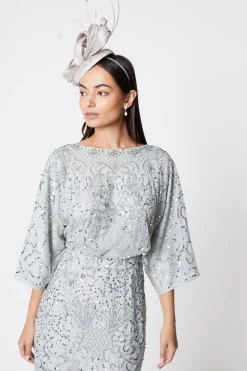 Embellished Pencil Midi Dress