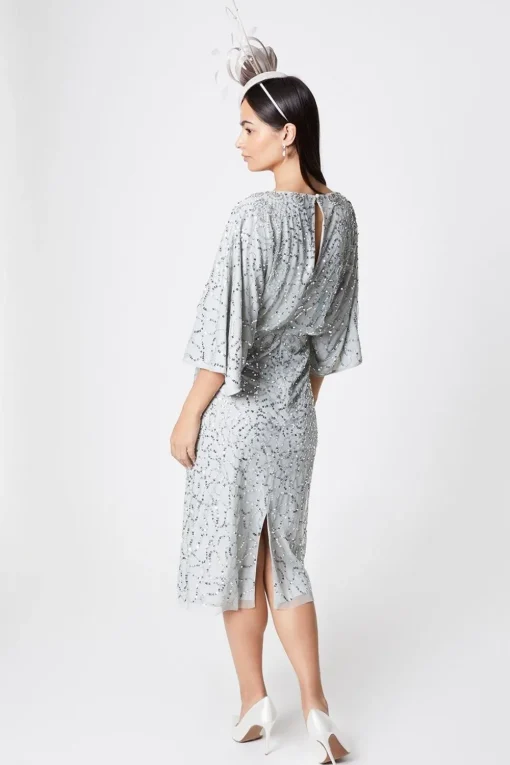 Embellished Pencil Midi Dress
