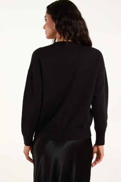 Embellished Sequin Butterfly Jumper