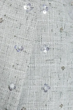 Embellished Tweed Cropped Blazer