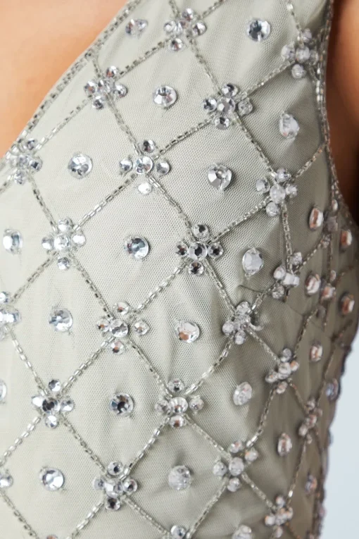 Embellished V Neck Two In One Bridesmaid Dress