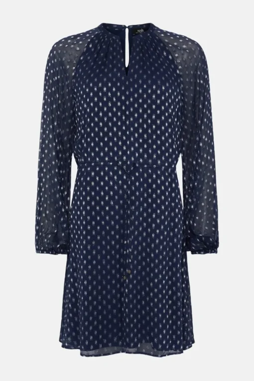 Embellished Viscose Satin Ruffle Midi Dress