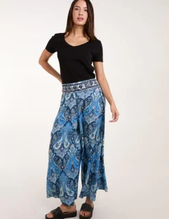 Embellished Waist Wide Leg Trouser