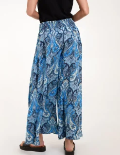 Embellished Waist Wide Leg Trouser