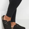 Extra Wide Fit Faux Suede Clogs