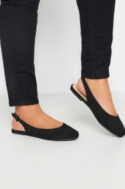 Extra Wide Fit Faux Suede Slingback Pumps