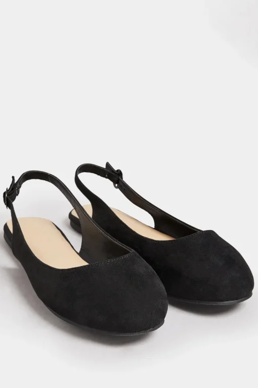 Extra Wide Fit Faux Suede Slingback Pumps
