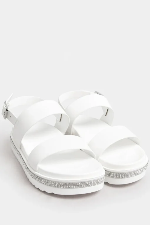 Extra Wide Fit Sparkle Flatform Sandals