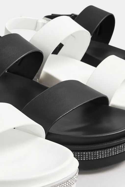 Extra Wide Fit Sparkle Flatform Sandals