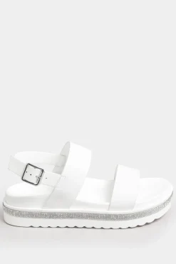 Extra Wide Fit Sparkle Flatform Sandals