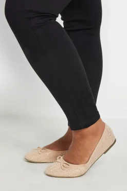 Extra Wide Fit Sparkly Ballerina Pumps