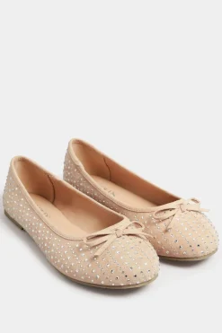 Extra Wide Fit Sparkly Ballerina Pumps