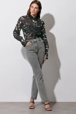 Eyelet Stud Boyfriend Jeans