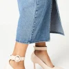 Faith: Chantelle Buckle Ankle Strap High Stiletto Court Shoes