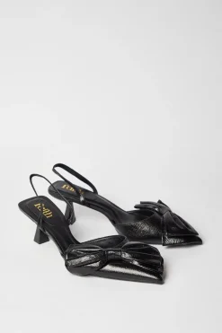 Faith: Cindy Bow Detail Slingback Court Shoes