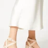 Faith: Eleanor Covered Buckle High Block Heeled Sandals