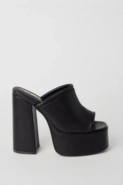 Faith: High Platform Block Heeled Mules