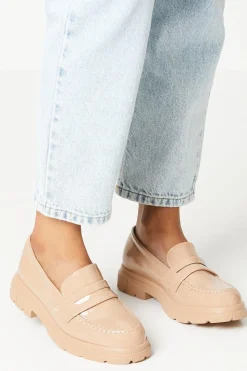 Faith: Luana Patent Penny Chunky Loafers