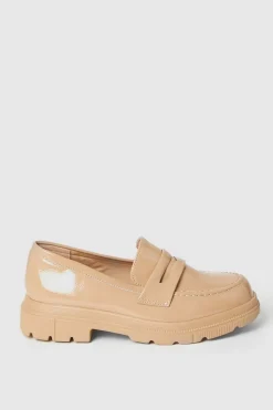 Faith: Luana Patent Penny Chunky Loafers