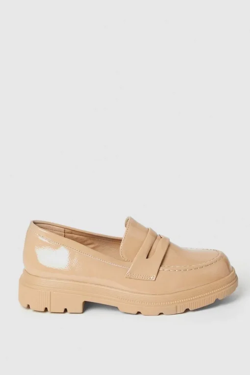 Faith: Luana Patent Penny Chunky Loafers